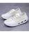 Women's white floral lace design rocker bottom shoe sneaker 14