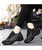 Women's black hollow cut double rocker bottom shoe sneaker 10