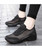 Women's black hollow cut double rocker bottom shoe sneaker 09