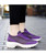 Women's purple hollow cut double rocker bottom shoe sneaker 09