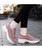 Women's pink hollow cut double rocker bottom shoe sneaker 08