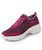 Women's rose red hollow cut double rocker bottom shoe sneaker 01