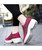 Women's rose red hollow cut double rocker bottom shoe sneaker 08