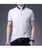 Men's white contrast stripe pull over short sleeve polo 02