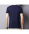 Men's navy shade of autumn leaf pattern short sleeve t-shirt 03