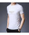 Men's white pattern letter print on chest short sleeve t-shirt 01