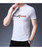 Men's white pattern letter print short sleeve t-shirt 01