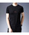 Men's black NC pattern letter print on chest short sleeve t-shirt 03