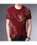 Men's red mixed pattern print short sleeve t-shirt 01