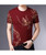 Men's red mixed pattern print short sleeve t-shirt 03