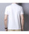 Men's white zip placket plain short sleeve t-shirt 06