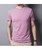 Men's pink round neck short sleeve t-shirt in plain 02