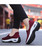 Women's red flyknit slip on double rocker bottom sneaker 05