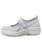 Women's grey little stripe block velcro double rocker bottom sneaker 15