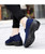 Women's navy hollow slip on double rocker bottom sneaker 09