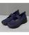 Women's navy hollow slip on double rocker bottom sneaker 11