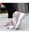 Women's pink hollow slip on double rocker bottom sneaker 03