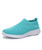 Women's blue texture stripe slip on shoe sneaker 01