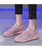 Women's pink texture pattern sock like slip on shoe sneaker 02