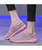 Women's pink texture pattern sock like slip on shoe sneaker 04