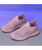 Women's pink texture pattern sock like slip on shoe sneaker 09