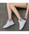 Women's white black stripe sock like entry shoe sneaker boot 05