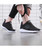Women's black stripe block casual shoe sneaker 04