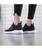 Women's black stripe block casual shoe sneaker 03