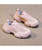 Women's pink hollow out sock like entry shoe sneaker 03