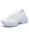 Women's white hollow out sock like entry shoe sneaker 01