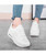 Women's white hollow out air cushion shoe sneaker 09