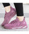 Women's pink logo pattern print flyknit shoe sneaker 10