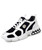 Women's black white pattern flower print shoe sneaker 01