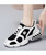 Women's black white pattern flower print shoe sneaker 07