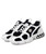 Women's black white pattern flower print shoe sneaker 16