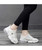 Women's white pattern flower print shoe sneaker 07