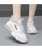 Women's white pattern logo print shoe sneaker 06