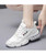 Women's white pattern logo print shoe sneaker 10