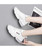 Women's white pattern logo print shoe sneaker 11