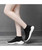 Women's black stripe check texture sock like flyknit shoe sneaker 08