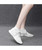 Women's white stripe check texture sock like flyknit shoe sneaker 03