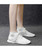 Women's white stripe check texture sock like flyknit shoe sneaker 02