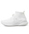 Women's white stripe check texture sock like flyknit shoe sneaker 18