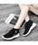 Women's black floral pattern sock like flyknit shoe sneaker 09