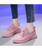 Women's pink textured flyknit casual shoe sneaker 04