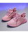 Women's pink textured flyknit casual shoe sneaker 08