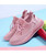 Women's pink textured flyknit casual shoe sneaker 10