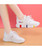 Women's white pattern letter flyknit casual shoe sneaker 02