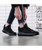 Women's black texture hollow flyknit casual shoe sneaker 02