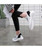 Women's white texture hollow flyknit casual shoe sneaker 05